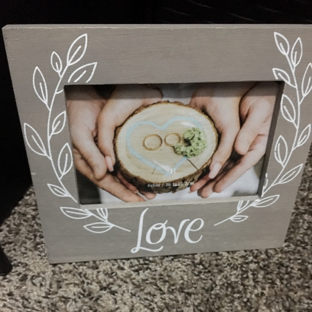 Picture frame “Love” Rustic Look Grey 4x6in